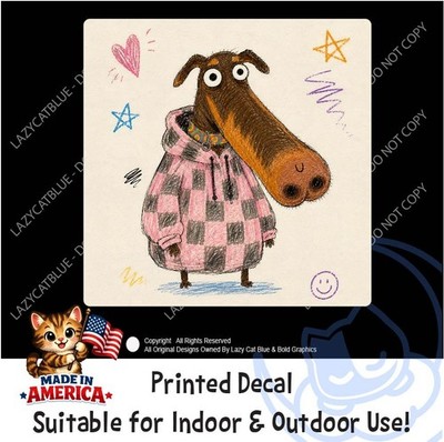 Doberman Decal Sticker Funny Long Nose Hoodie Dog Breed Dobie Dobe Pet Mom Love