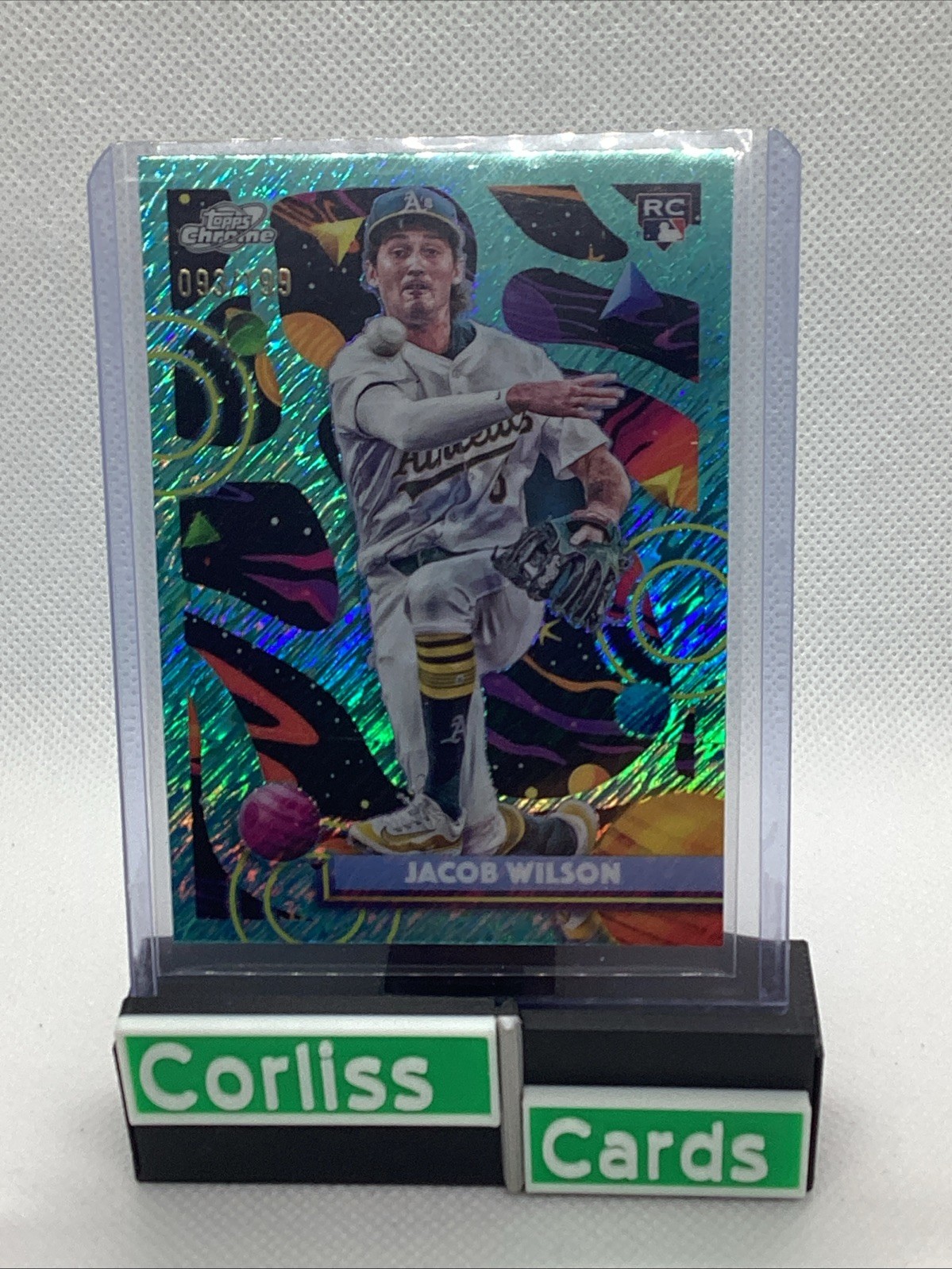 2025 Topps Chrome Cosmic #139 Jacob Wilson Aqua Equinox Refractor #/199