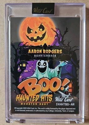 Aaron Rodgers 2025 Wild Card Haunted Hits Boo! True 1/1 Gold Vinyl