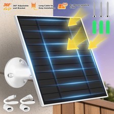 Solar Panel Power CCTV Camera Security Cam 5W 5V Battery Charger USB Outdoor