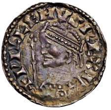 William I "the Conqueror", silver penny c. 1066-8, profile left Godric on London