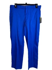 NIKE GOLF Dri-FIT Flat Front Tech Pants Mens 36X32 Blue Pockets 472532-491