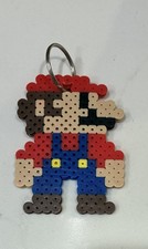 Handmade Perler Bead KeychainsSuper Mario Red/Blue Mario