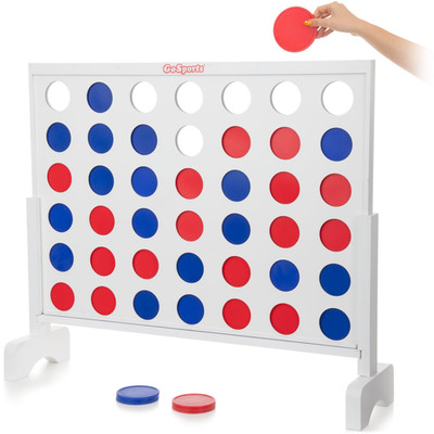 Gosports 3 Foot Width Giant 4 In A Row Game Carrying Case Made From Wood