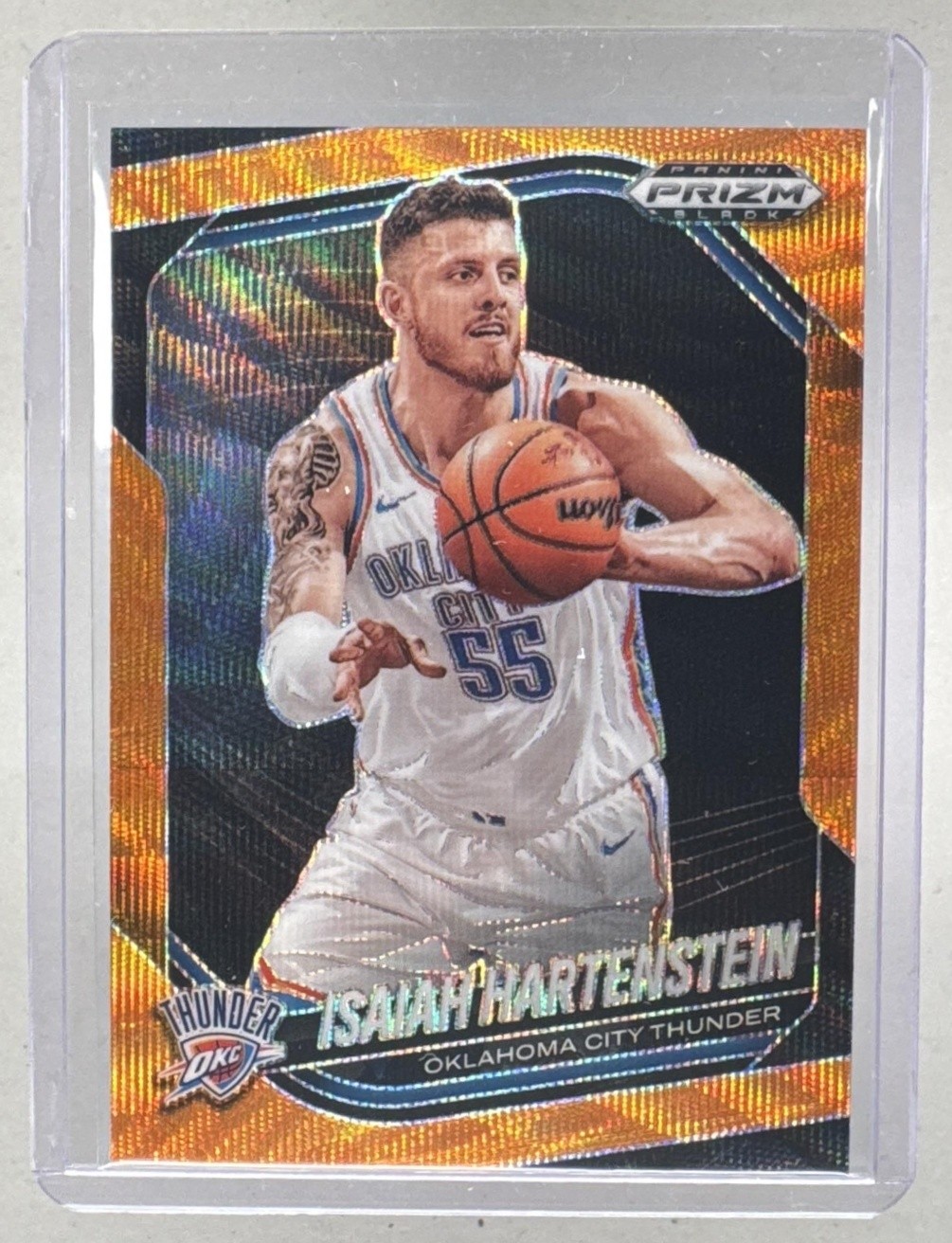 2024 Panini Prizm Black 118 Isaiah Hartenstein Orange Wave /60