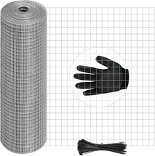 16in x 50Ft Hardware Cloth Hot-Dip Galvanized Welded Wire Mesh - Heavy Duty 23 G