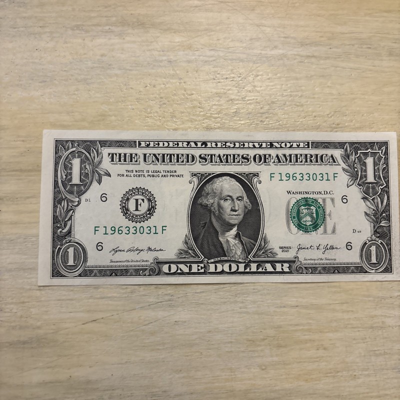 Birthday, Anniversary, Note 3/31/63 Uncirculated One Dollar Fancy Serial Number 