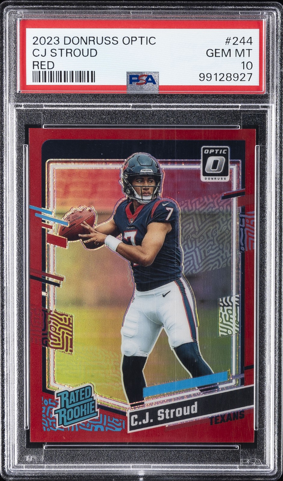 2023 PANINI DONRUSS OPTIC RED #244 CJ STROUD 28/99 PSA 10