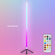 Floor RGB LED Lamp Corner Light Standing Mood Remote Colour Changing Lamp
