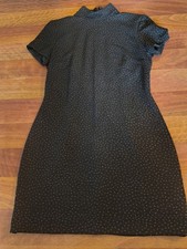 Black Sparkle High Neck Dress Casual Corner Size 10