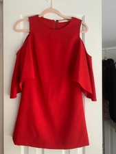 Alice + Olivia red cold shoulder dress Size 4 perfect condition 