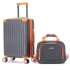 Napa Valley 2 PC Set Carry On with Spinner Wheels and a 14" Polyester Tote Ba...