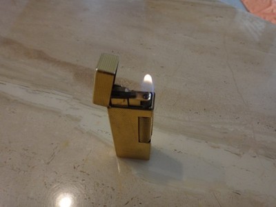 Vintage Dunhill Lighter Gold Plated RE24163 Made in Switzerland