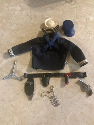 Vintage GI Joe Sailor Top, sailor hat and accessories (see complete listing)