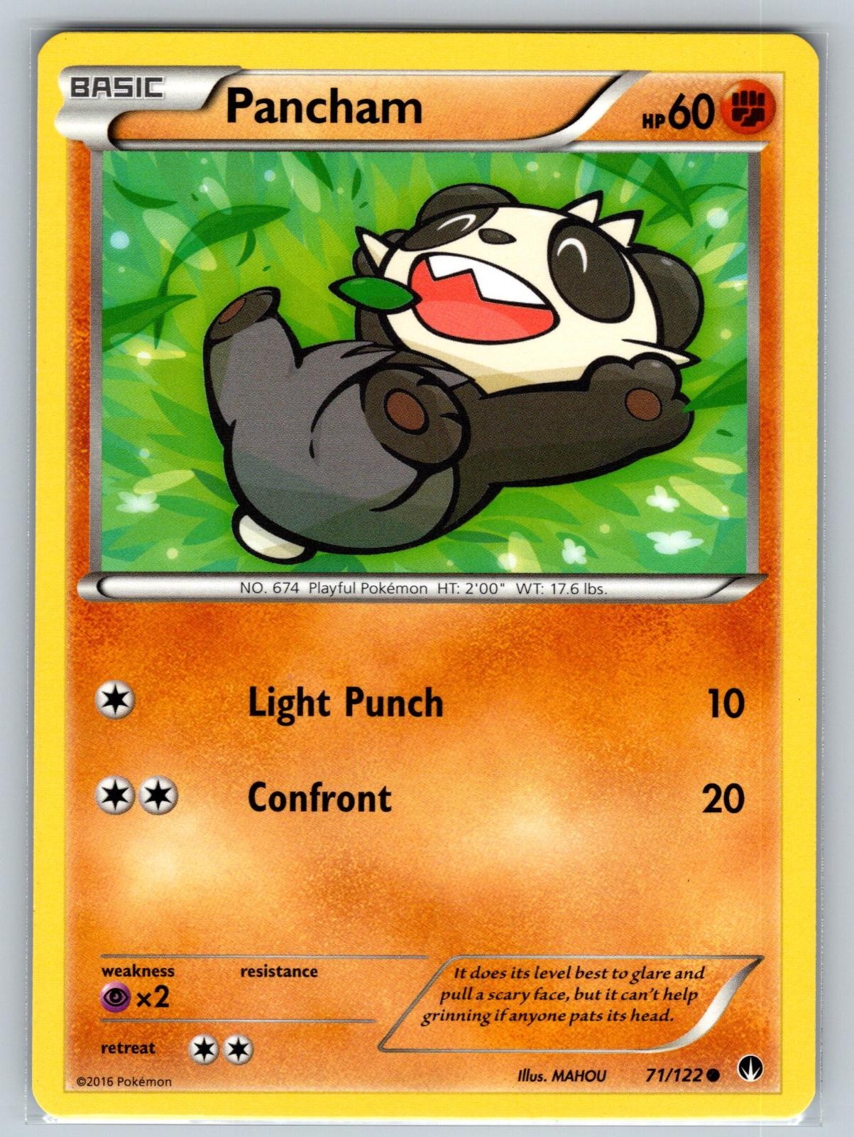 Pancham 71/122 Common BREAKpoint Pokemon Lightly Played
