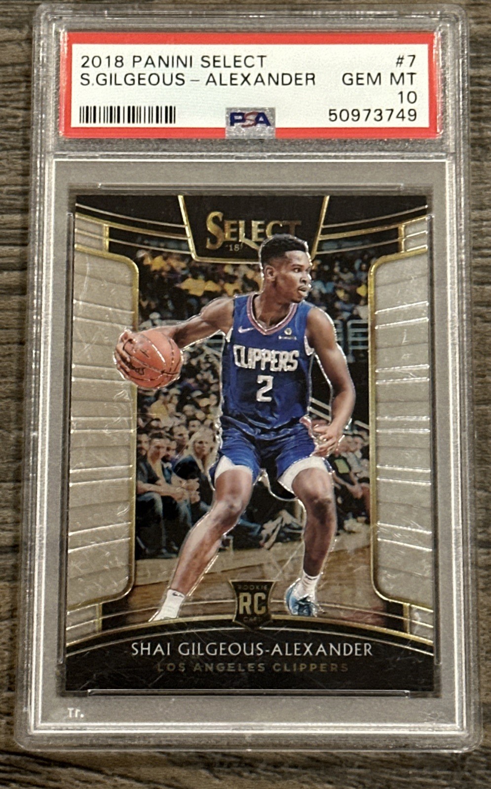 2018-19 Panini Select - Shai Gilgeous-Alexander #7 Rookie RC PSA 10 GEM MINT