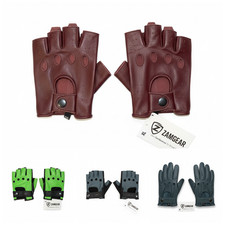 Leather Gloves Soft Genuine Goatskin Half Finger ZAMGEAR Luxury Wear