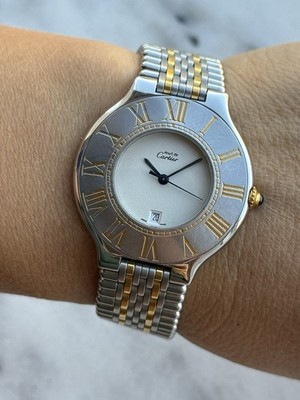 Cartier Must De 21 Quartz Date 35mm Swiss Made 126000 P | eBay