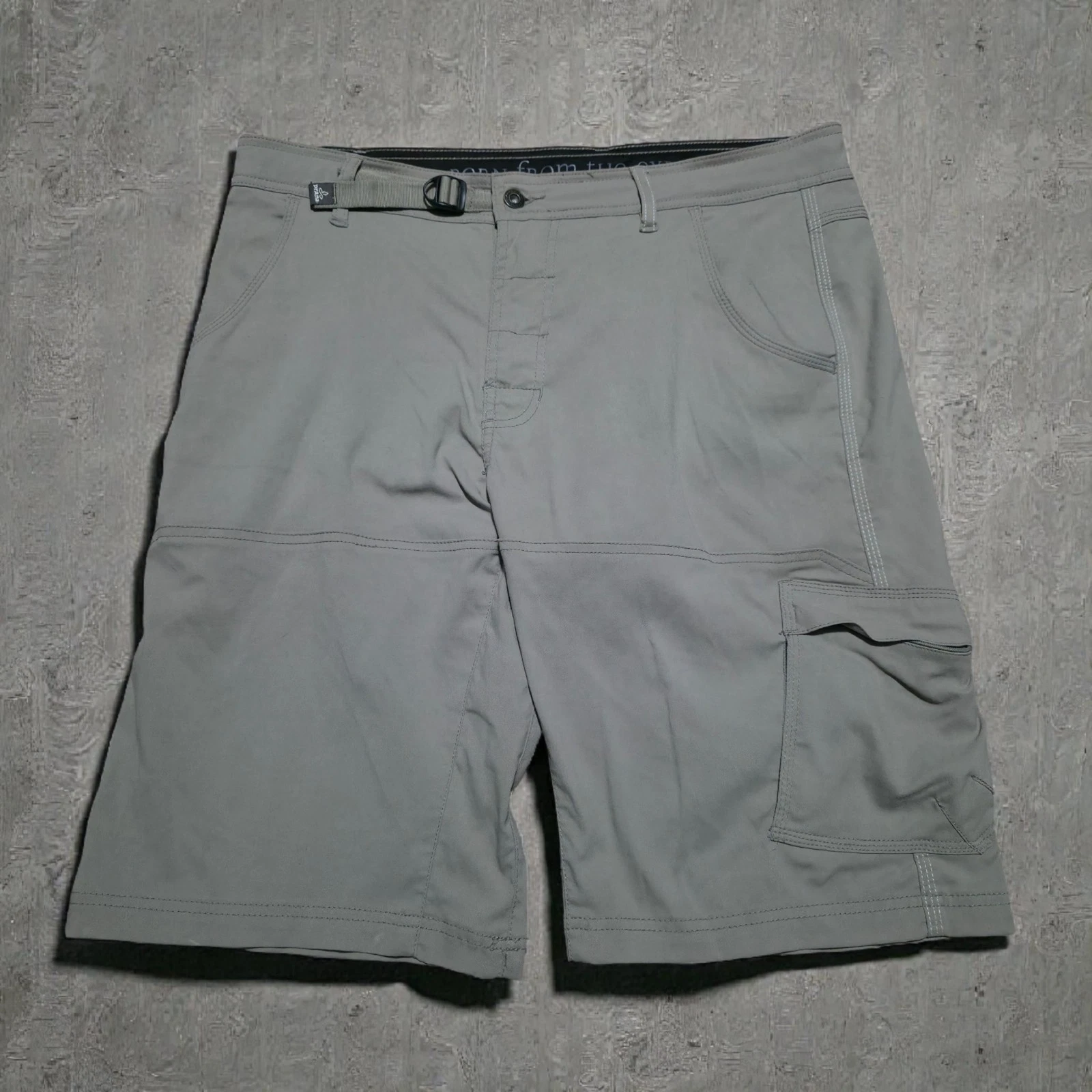 Prana Stretch Zion Hiking Cargo Shorts Khaki Belted Mens Size 34 Trail Outdoors
Opens in a new windo