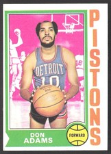 1974-75 Topps Don Adams Detroit Pistons #4