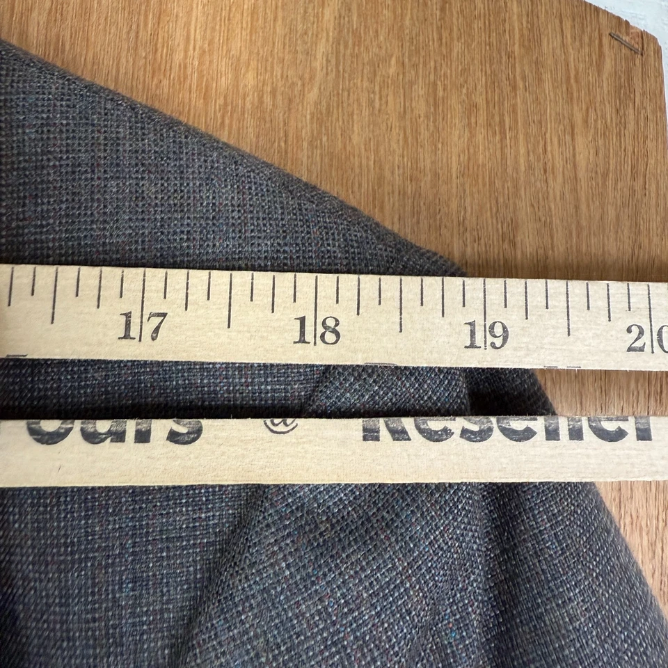 VTG Kuppenheimer Suit Mens 44R Brown 2 Button Wool 3 Piece Micro Tweed 40x29 - Image 4 of 4