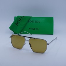 BOTTEGA VENETA BV1012S 007 Silver/Brown 60-13-145 Sunglasses New Authentic