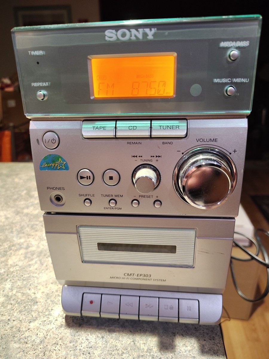 Sony HCD-EP303 HI-FI CD Cassette Radio Player Silver - CD not