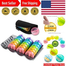 Upgrade  Monthly Pill Organizer 2 Times A Day,One Box AM PM,Daily Cases Larg...