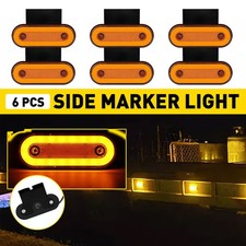 12pcs LED Side Marker Lights 12V Orange Amber Indicator Truck Lorry Trailer Bus