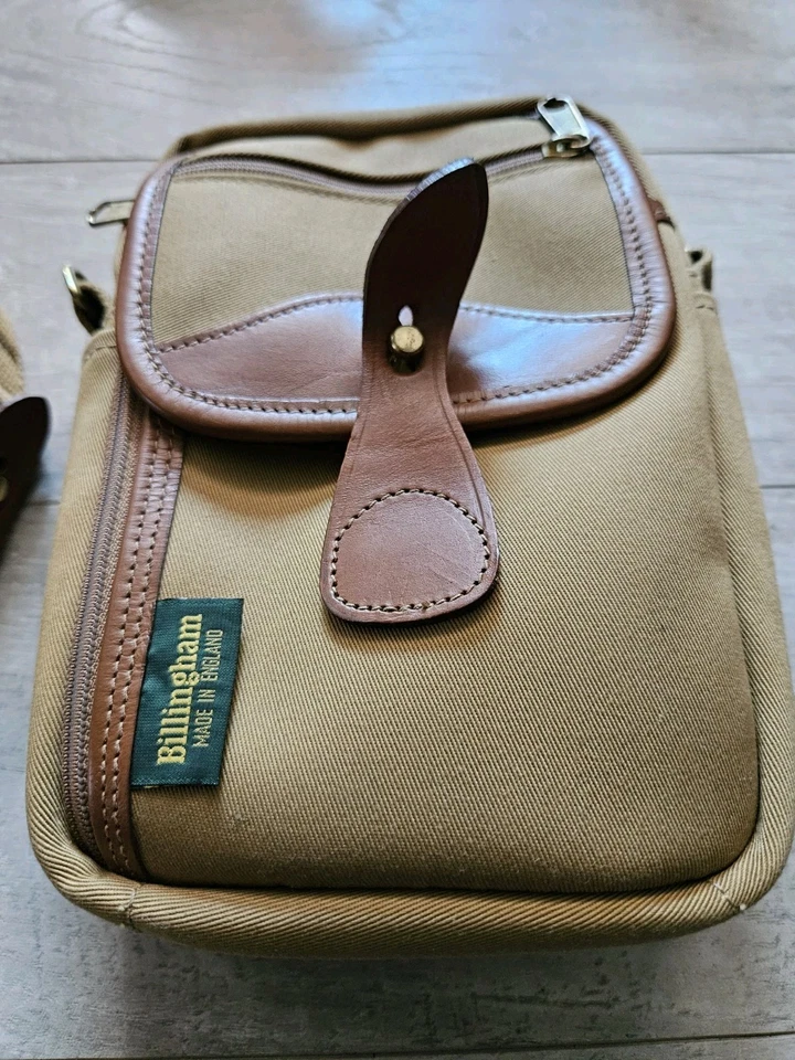 💥BILLINGHAM Bolsa de polizón compacta Bolso para cámara Correa para el hombro Lona Cuero Foto 4 de 4