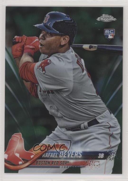 2018 Topps Chrome Green Refractor 65/99 Rafael Devers (Swinging Bat) #25 v9t