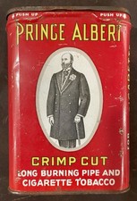 VTG Prince Albert Crimp Cut Cigarette & Pipe Tobacco Tin RARE Coupon Inside