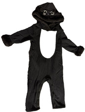 Gently Used Cat Jack Black Cat Costume Size 6-9 Months 1 Piece Hooded