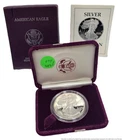 1989 S San Fransico American Silver Eagle Proof Dollar $1 Coin W Box and COA