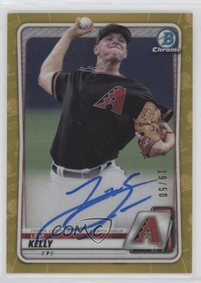 2020 Bowman Chrome Prospect Gold Refractor 19/50 Levi Kelly #CPA-LK Auto 4k8