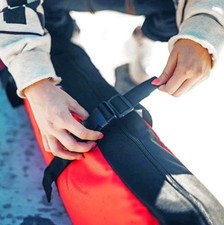 Athletico Mogul Padded Ski Bag - Fully Padded Single Ski Travel Bag Red 170cm