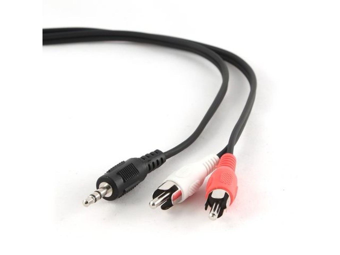 Minijack Cable (M)-2xRCA (2xRCA) (M) 1.5m CA-MJRC-10CC-0015-BK