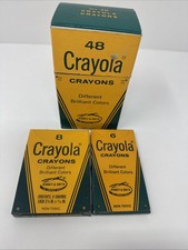 3x Vintage 1970s Crayola Crayons 48 8 6 Pack Binney  Smith USA Retired Colors