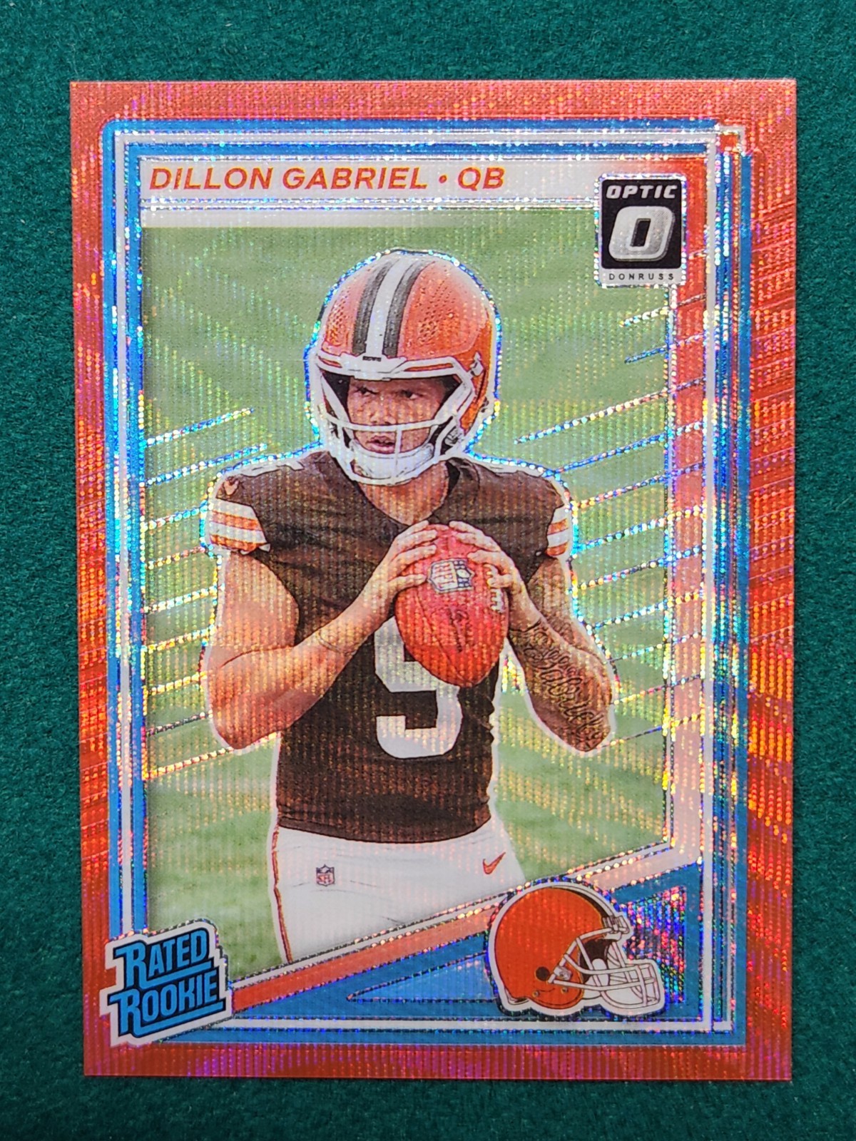 2025 Panini Donruss Rated Rookie Dillon Gabriel #316 Optic Preview Red wave