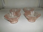 Set of 4 Macbeth Evans American Sweetheart Pink Depression Glass Low Sherbets