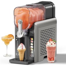 Initio Slushy & Soft Serve Ice Cream Machine, 6 modes, 6 Spoonstraws & Extra Mix
