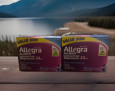 2Allegra Adult 24hrs Allergy Relief 60GelCaps/box,180mg/indoor/outdoor/nondrowsy