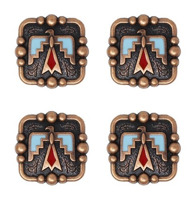 Set of 4 Screw Back Copper Eagle Conchos Western Saddle Tack Craft 1-1/4'' Co602