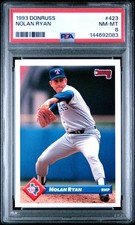 1993 DONRUSS #423 NOLAN RYAN PSA 8