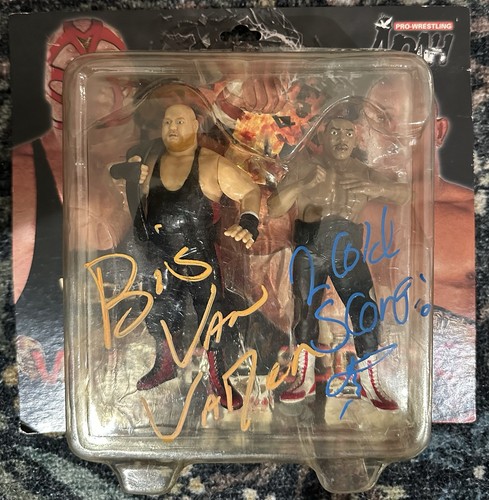 Autographed Mogura House VADER & SCORPIO Figure Pro Wrestling NOAH WWF WCW AJPW