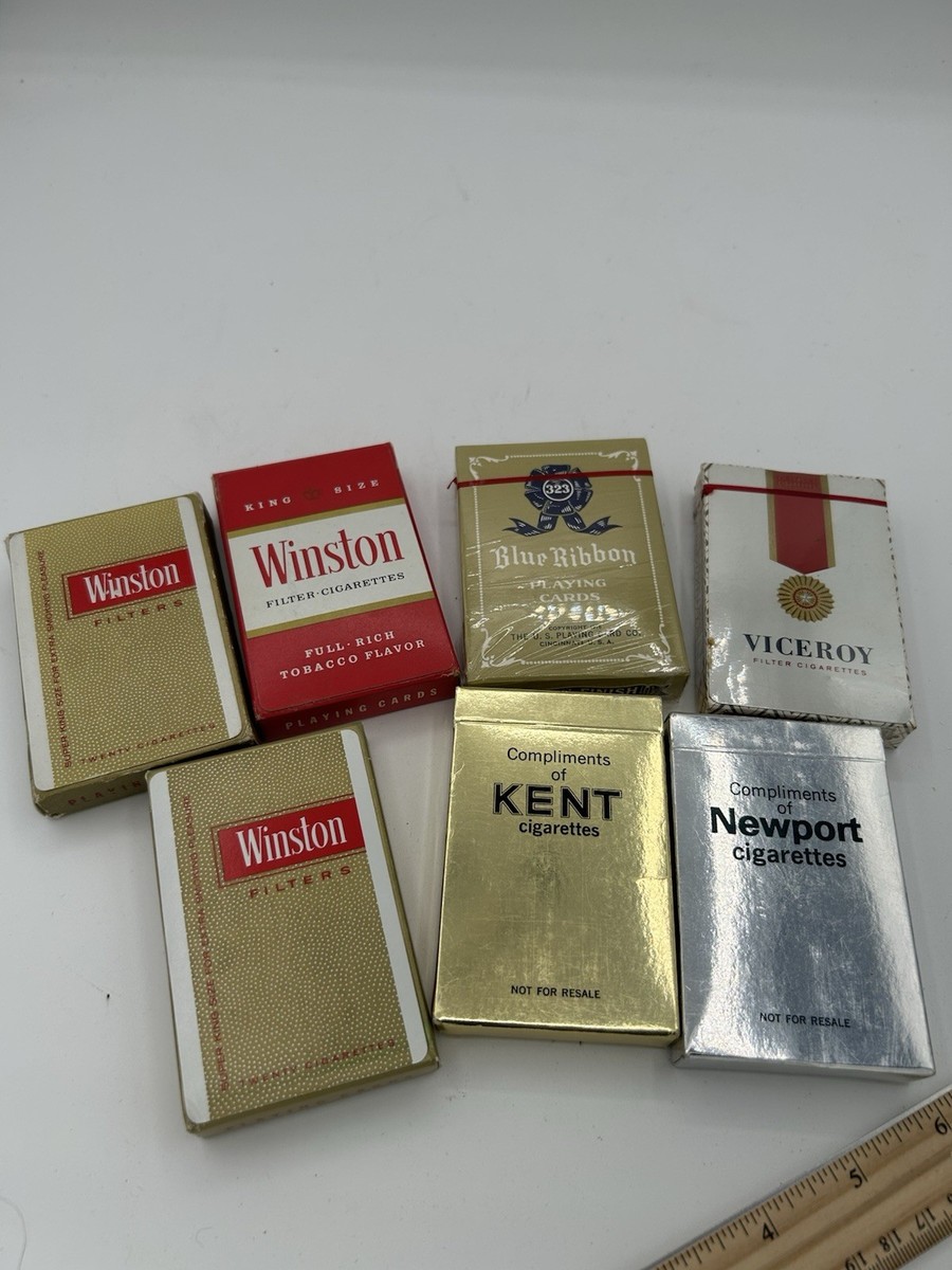 Cigarette Playing Card Lot Of 7 Decks Tobacciana Winston Blue Ribbon  Viceroy | eBay