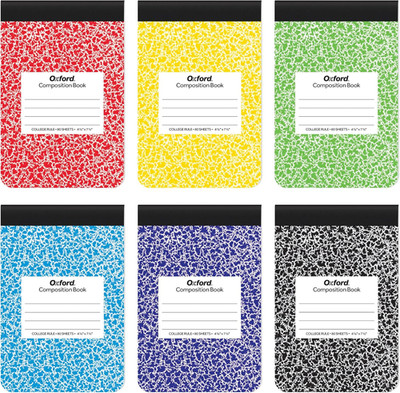 Jr. Composition Notebooks, Notebooks for School, School Supplies, Half Size, Kid