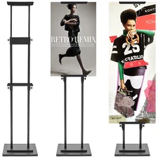 Poster Board Dual Sided Display Stand Floor Pedestal Holder Frame Adjustable New
