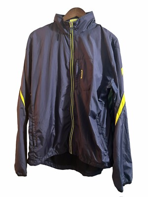 Fenerium Fenerbahce Men s Size 2XL Mesh Lined Vented Windbreaker Navy Hooded