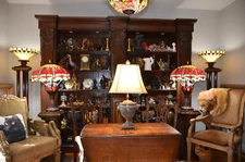 Vintage John Richard Collection Neoclassical Bronze Urn Lion Heads Table Lamp